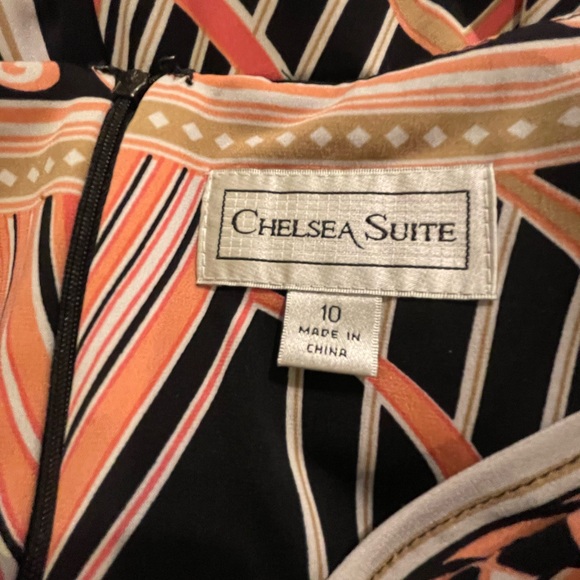 Chelsea Suite Art Deco Print Dress 10 FREE SHIP - Picture 2 of 5